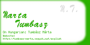 marta tumbasz business card